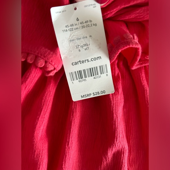 Carters NWT Girls dress- pink - 6 - Picture 2 of 5